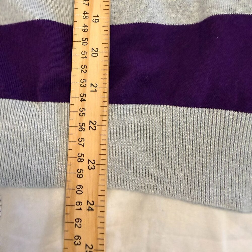 U.S. Polo Assn. Sport Sweater Women’s Medium Purple Gray Rugby Stripe Preppy - Picture 10 of 10